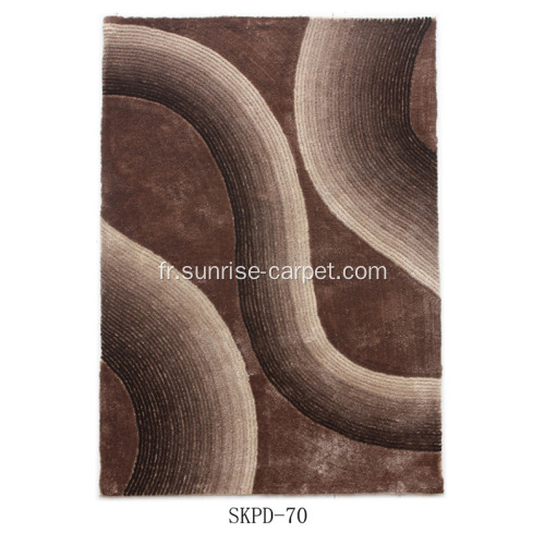 Polyester Silk Shaggy 4D Carpet